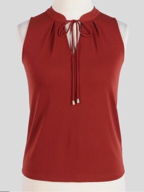 H&M Tie-Neck Sleeveless Camisole in Orange